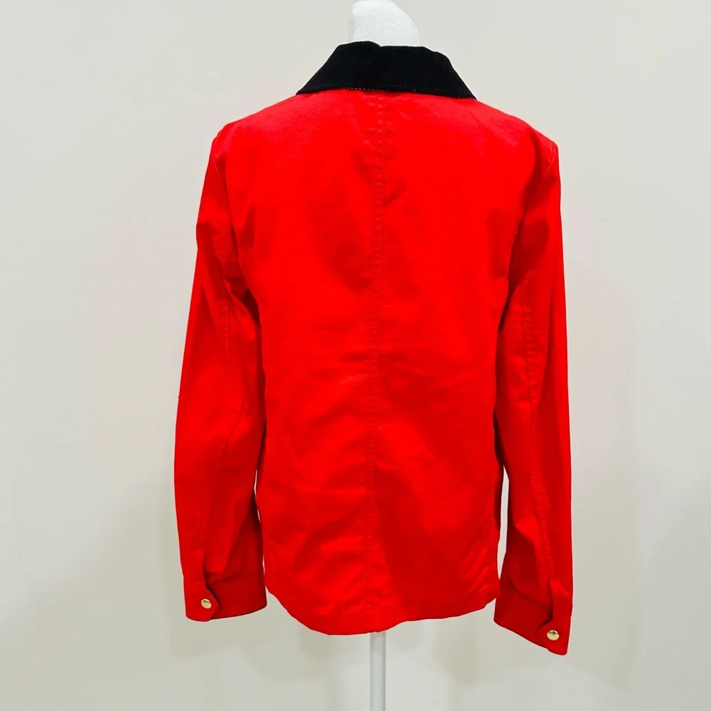 J Crew  Jacket Soft Red Collared Womens Size S Retail‎ $138 Lightweight